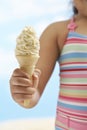 Girl Holding Cone Icecream Royalty Free Stock Photo