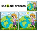 Girl Holding Earth Find The Differences