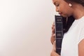 Young Lady Holding Her Bible Close To Her Heart Royalty Free Stock Photo