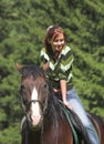 Girl on horse Royalty Free Stock Photo