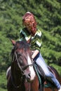 Girl on horse Royalty Free Stock Photo