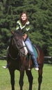 Girl on horse Royalty Free Stock Photo