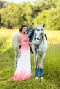 Girl with horse Royalty Free Stock Photo