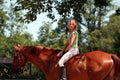 Girl on a horse Royalty Free Stock Photo