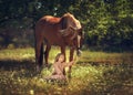 girl and horse