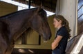 Girl and Horse Royalty Free Stock Photo