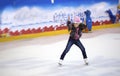 Girl ice skates Royalty Free Stock Photo