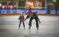 Girl ice skates Royalty Free Stock Photo