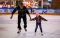 Girl ice skates Royalty Free Stock Photo