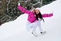 Girl ice skating Royalty Free Stock Photo