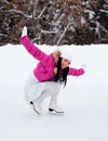 Girl ice skating Royalty Free Stock Photo