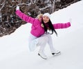 Girl ice skating Royalty Free Stock Photo