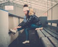 Girl on ice skating rink Royalty Free Stock Photo