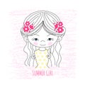 Girl illustration Royalty Free Stock Photo