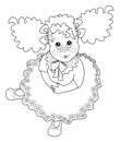 Girl (image in black and white to color, for child Royalty Free Stock Photo