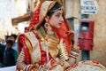 Girl in indian dress sari Royalty Free Stock Photo