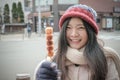 Girl with Japanese snack name Kibi Dango