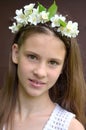 Girl with jasmine flowers