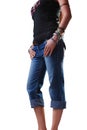 Girl in jeans Royalty Free Stock Photo