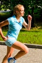 Girl jogging