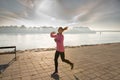 Girl jogging Royalty Free Stock Photo