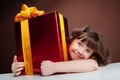 Girl joyously embraces the present