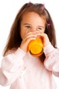 Girl with juice Royalty Free Stock Photo