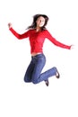 Girl jumping Royalty Free Stock Photo