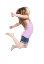 Girl jumping in midair