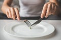 Girl keeping diet Royalty Free Stock Photo