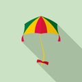 Girl kite icon, flat style