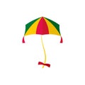 Girl kite icon, flat style Royalty Free Stock Photo