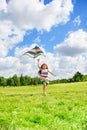 Girl with kite Royalty Free Stock Photo