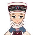 The girl in Kyrgyz dress. Avatar