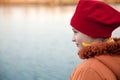 Girl on lakeside