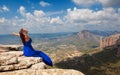 Girl and landscape Royalty Free Stock Photo