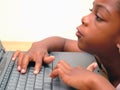 Girl on Laptop/notebook Royalty Free Stock Photo