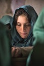 Girl learning in the only school in the village of Shimshal 3100m is a government school taught by teachers based in the village