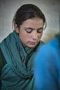 Girl learning in the only school in the village of Shimshal 3100m is a government school taught by teachers based in the village