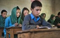 Girl learning in the only school in the village of Shimshal 3100m is a government school taught by teachers based in the village