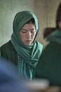 Girl learning in the only school in the village of Shimshal 3100m is a government school taught by teachers based in the village