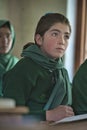 Girl learning in the only school in the village of Shimshal 3100m is a government school taught by teachers based in the village