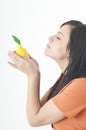 Girl with lemon