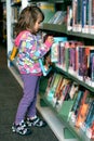 Girl in Library Royalty Free Stock Photo