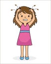 Girl with lice Royalty Free Stock Photo