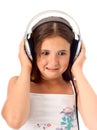 Girl listen a music