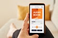 Girl listening to an audiobook Royalty Free Stock Photo