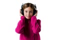 Girl listening to music Royalty Free Stock Photo