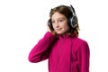 Girl listening to music Royalty Free Stock Photo