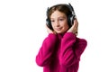 Girl listening to music Royalty Free Stock Photo